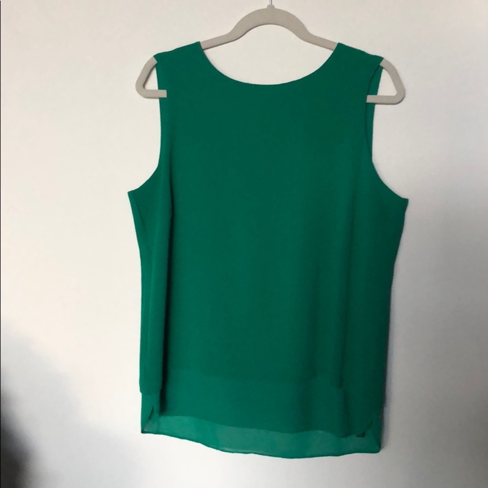 Green crepe blouse